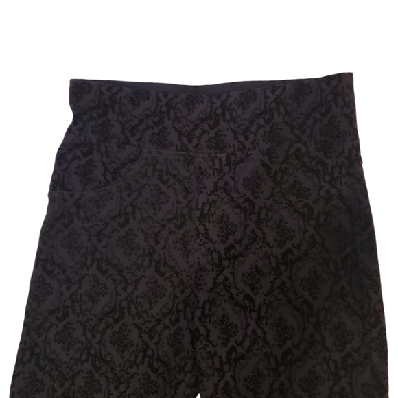 Merona Dressy black leggings with flocking size M - Picture 7 of 9